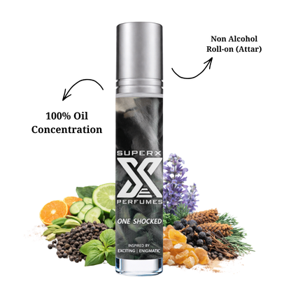 One Shocked | Inspired by Cal*in Kl*in One Shock For Him | Roll-on (Attar) With 100% Oil Concentration (Non Alcohol)