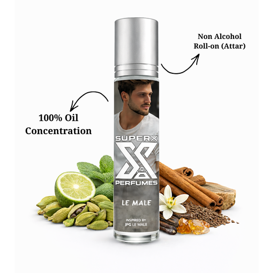 Le Male | Inspired by J*G le male | Roll-on (Attar) With 100% Oil Concentration (Non Alcohol)