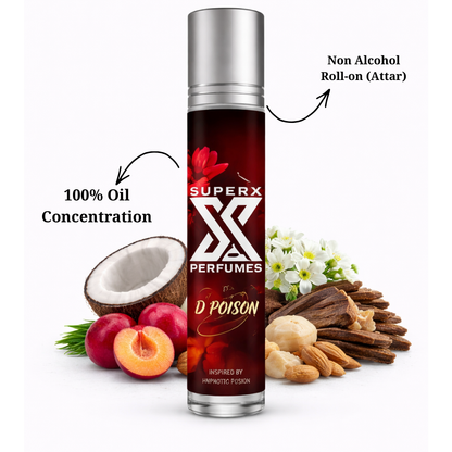 D Poison | Inspired by D*or Hypnotic Poison | Roll-on (Attar) With 100% Oil Concentration (Non Alcohol)