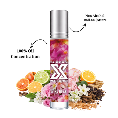 Miss Dear | Inspired by D*or Miss Dior | Roll-on (Attar) With 100% Oil Concentration (Non Alcohol)