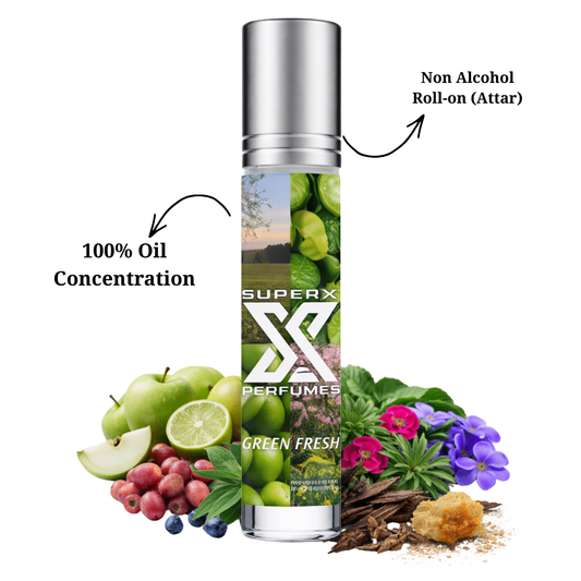 Green Fresh | Inspired by Parf*ms De M*rly Greenley | Roll-on (Attar) With 100% Oil Concentration (Non Alcohol)