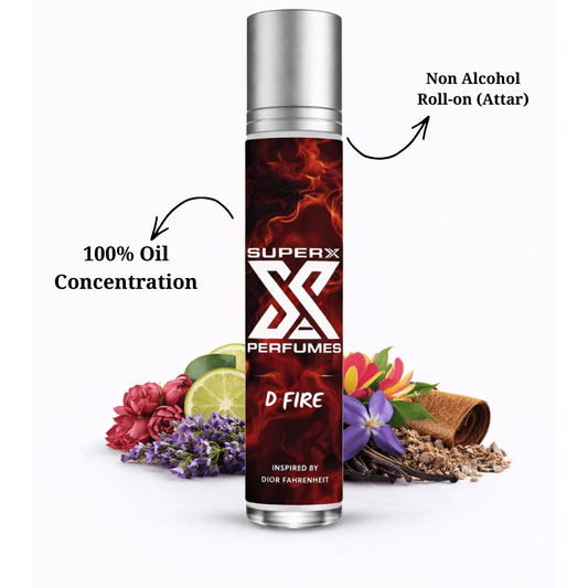 D Fire | Inspired by D*or Farenheit | Roll-on (Attar) With 100% Oil Concentration (Non Alcohol)