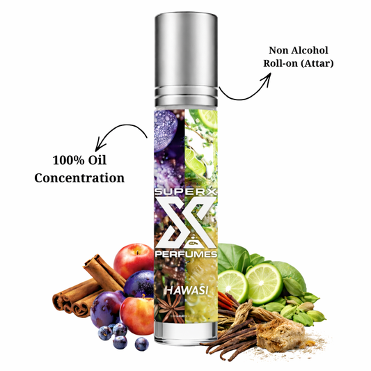 Hawasi | Inspired by Ras*si Hawas | Roll-on (Attar) With 100% Oil Concentration (Non Alcohol)