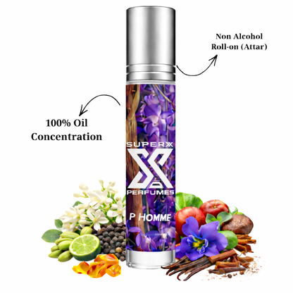 P Homme | Inspired by Pr*da L Homme | Roll-on (Attar) With 100% Oil Concentration (Non Alcohol)