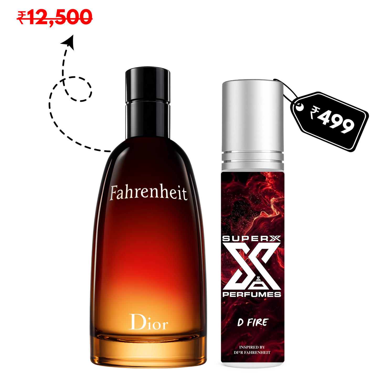 D Fire | Inspired by D*or Farenheit | Roll-on (Attar) With 100% Oil Concentration (Non Alcohol)
