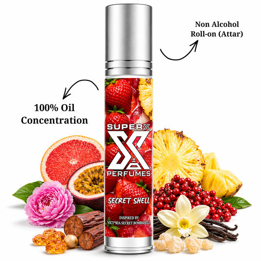 Secret Shell | Inspired by Vict*ria Sec*et Bombshell | Roll-on (Attar) With 100% Oil Concentration (Non Alcohol)