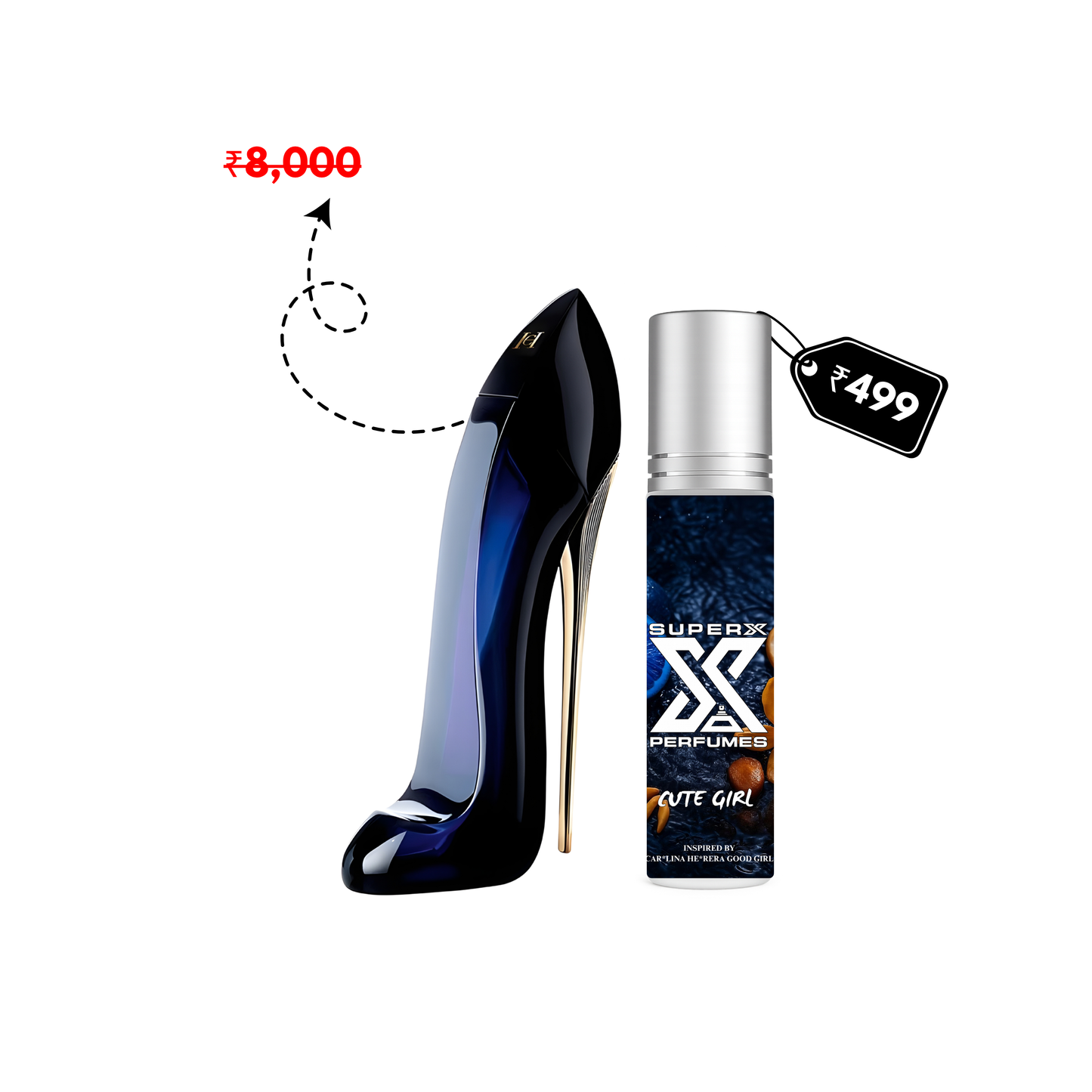 Cute Girl | Inspired by Car*lina He*rera Good Girl | Roll-on (Attar) With 100% Oil Concentration (Non Alcohol)