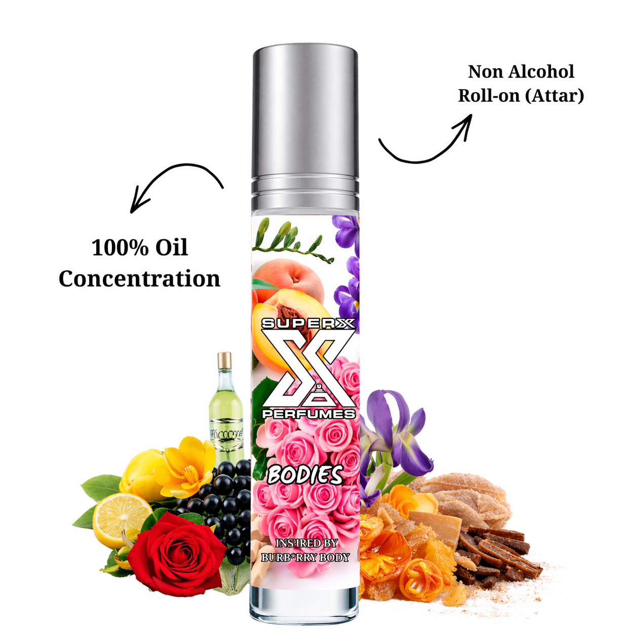 Bodies | Inspired by Burb*rry Body | Roll-on (Attar) With 100% Oil Concentration (Non Alcohol)